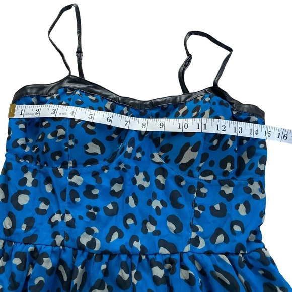 Nine Bird Blue & black mini w/ faux leather Size Medium - Picture 4 of 10